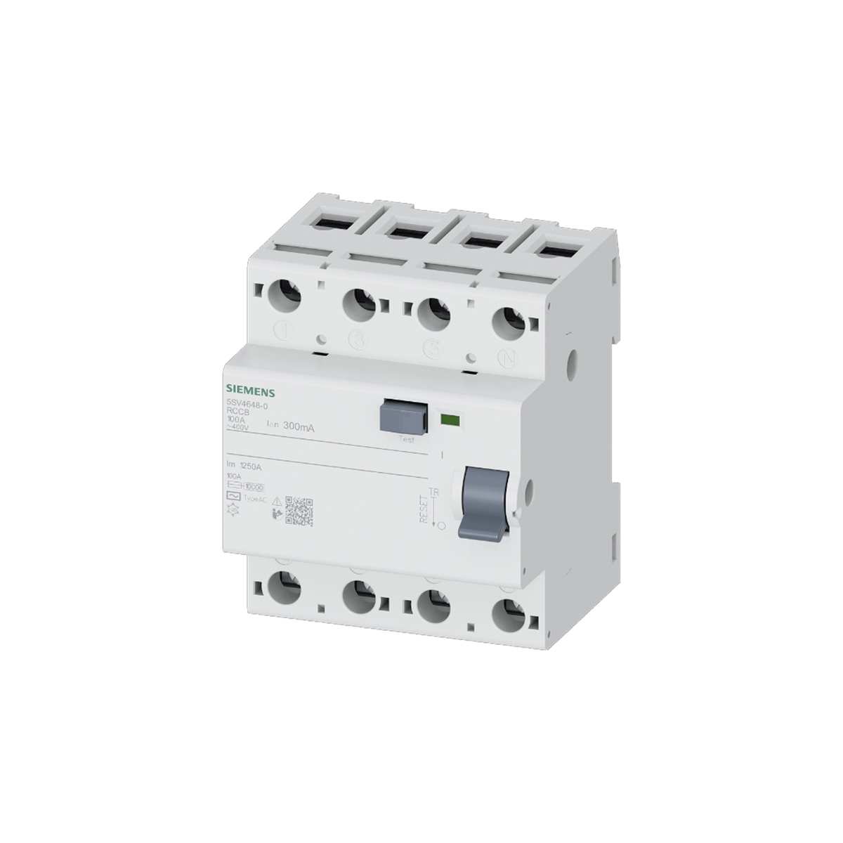 Siemens 5SV4648-0 - 100A 300mA Tip AC 4P Kaçak Akım Koruma Rölesi