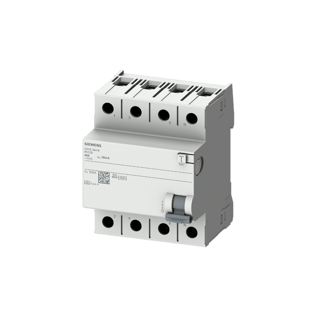 Siemens 5SV5346-6 - 63A 30mA Tip A 4P Kaçak Akım Koruma Rölesi