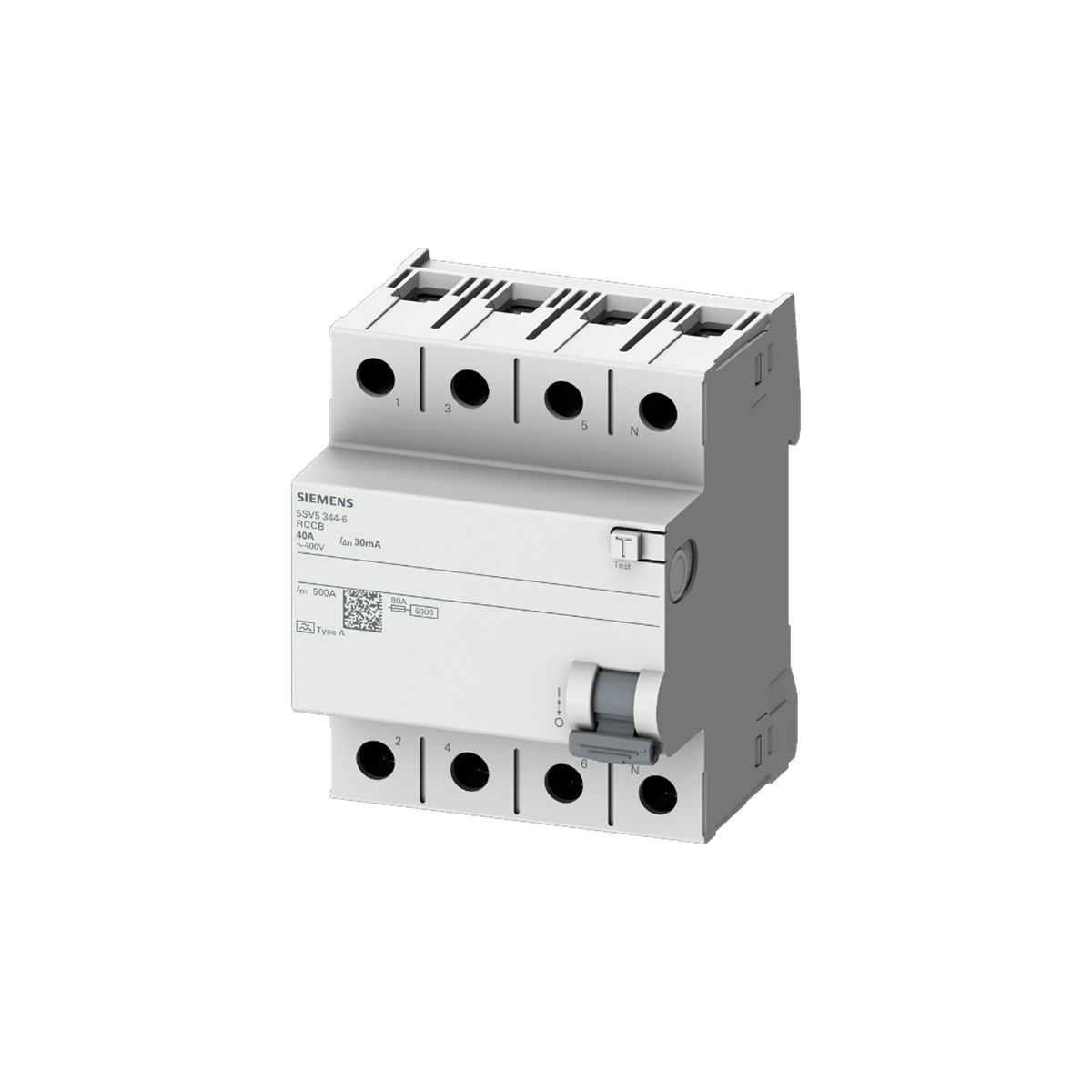 Siemens 5SV5646-6 - 63A 300mA Tip A 4P Kaçak Akım Koruma Rölesi