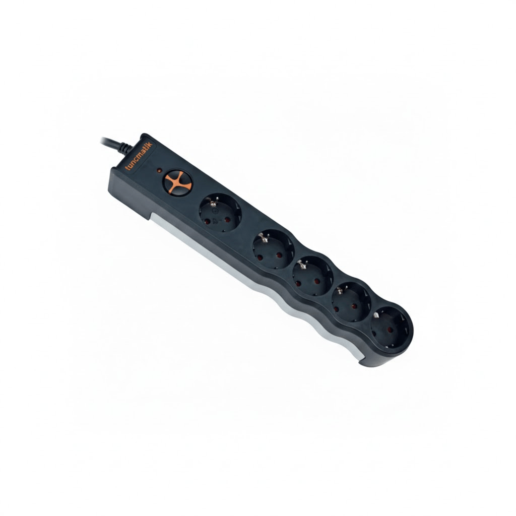 TUNCMATIK TSK6136  Powersurge 5 Siyah Priz Akım Koruma Prizi