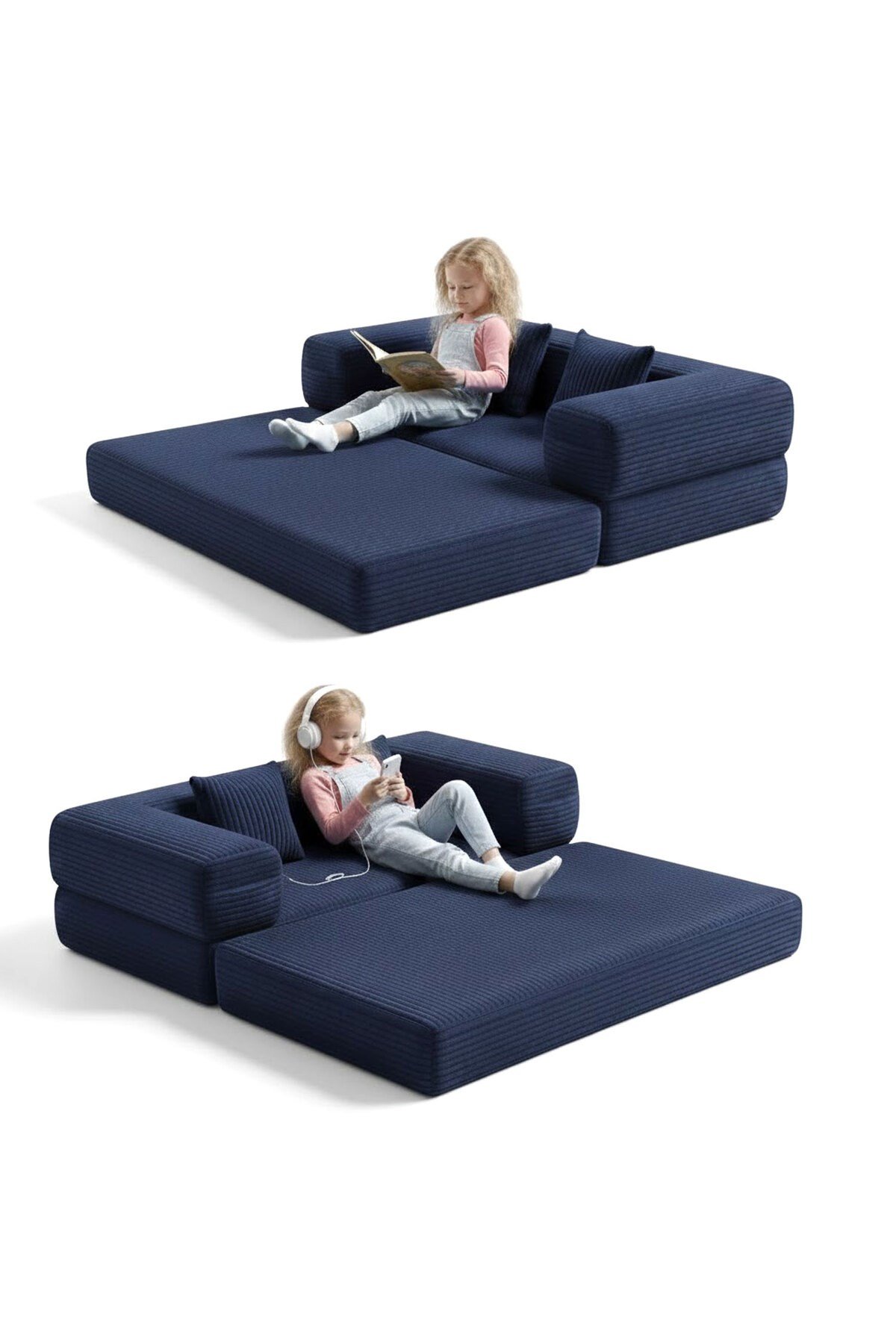 140x70 cm Modüler Çocuk Koltuğu - Fonksiyonel Oyun Minderi ve Kanepe Tamamen Sünger- Foamly
Duo Sünger Koltuk - Foamly
