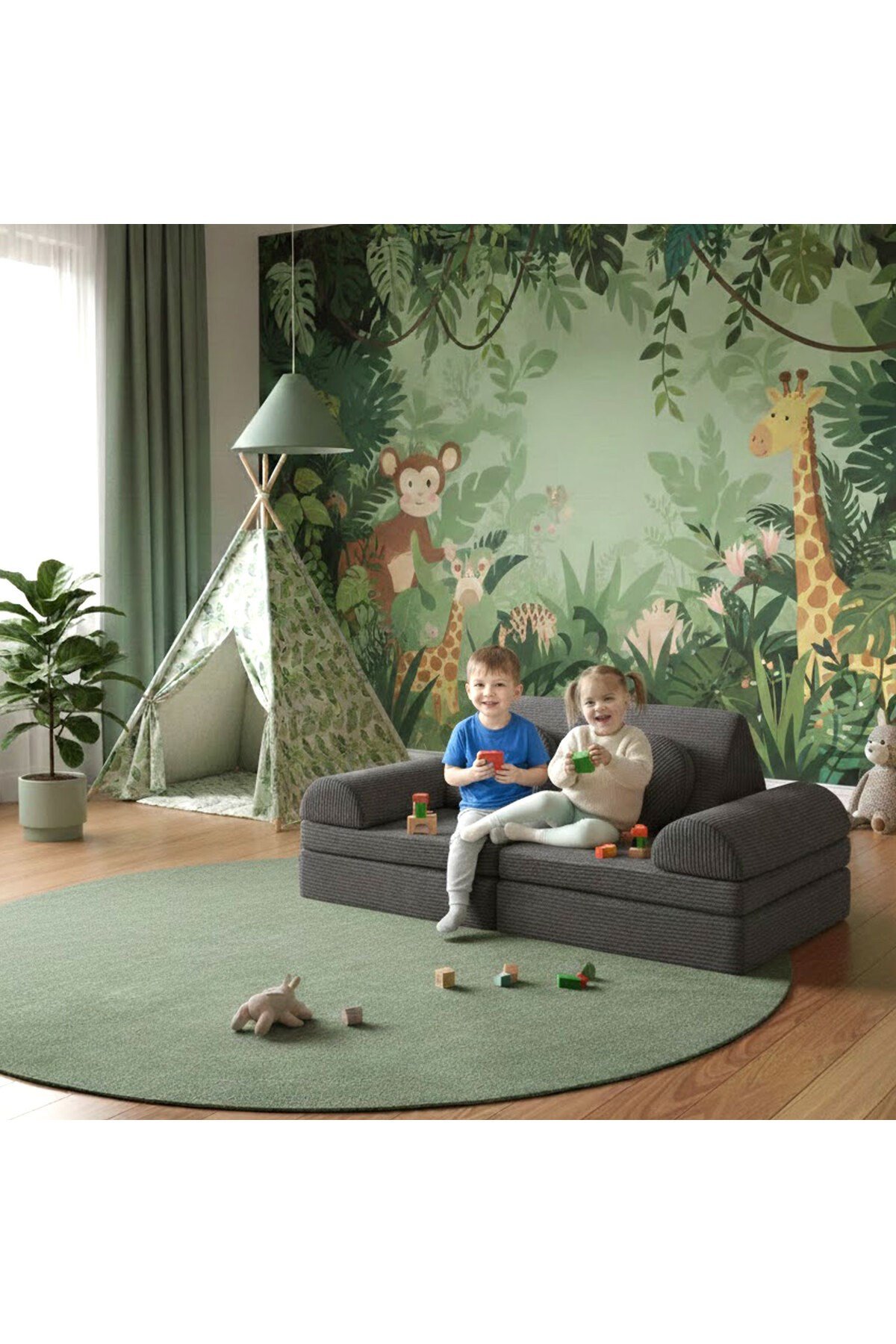 PUZZLE Fitilli Kadife Modüler Çocuk Oyun Minderi Ve Kanepesi Tamamen Sünger- Foamly
Duo Sünger Koltuk - Foamly