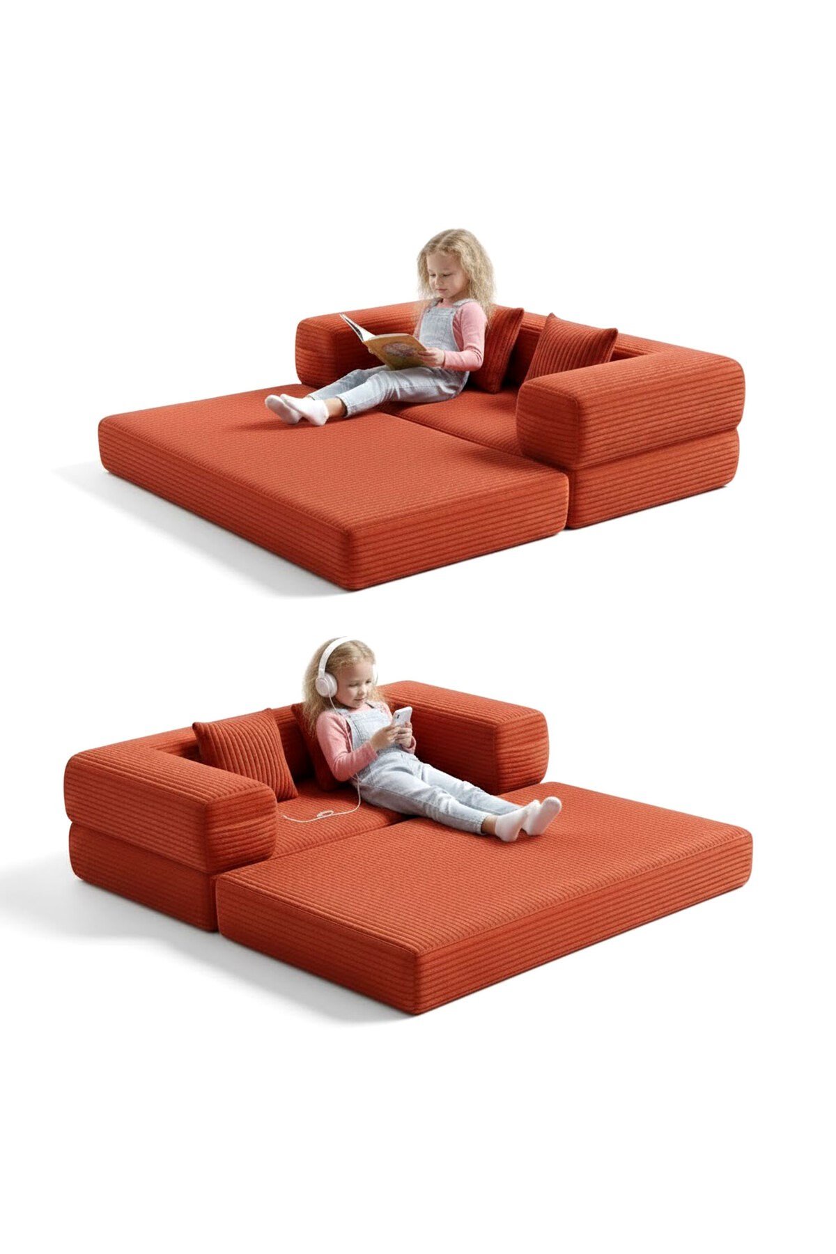 140x70 cm Modüler Çocuk Koltuğu - Fonksiyonel Oyun Minderi ve Kanepe Tamamen Sünger- Foamly
Duo Sünger Koltuk - Foamly