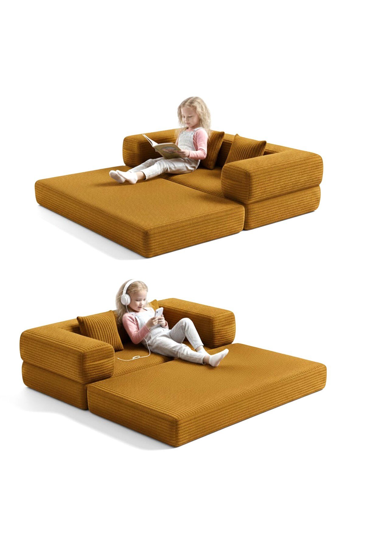 140x70 cm Modüler Çocuk Koltuğu - Fonksiyonel Oyun Minderi ve Kanepe Tamamen Sünger- Foamly
Duo Sünger Koltuk - Foamly