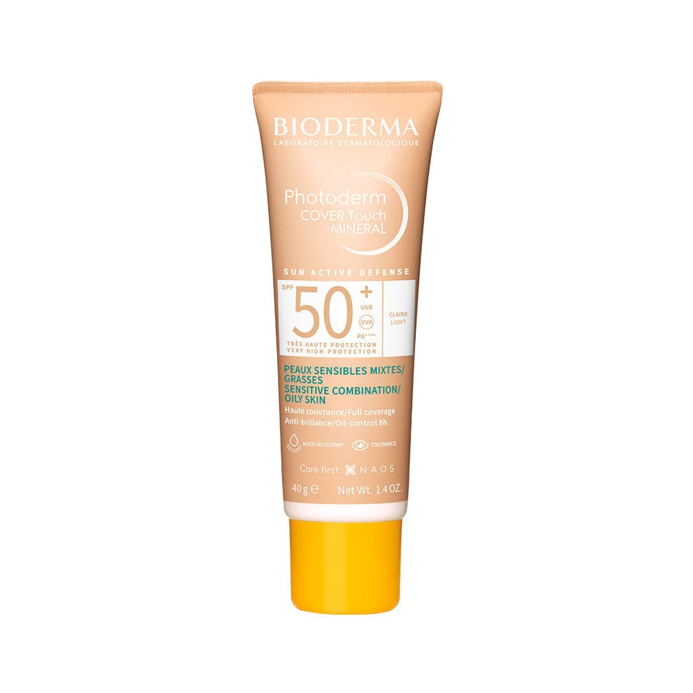 Bioderma Photoderm Cover Touch Mineral SPF50+ Karma Ve Yağlı Ciltler İçin Renkli Güneş Koruyucu Krem 40 ml