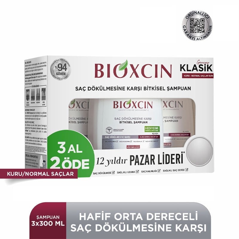 Bioxcin Genesis Kuru - Normal Saçlar İçin Saç Dökülme Karşıtı Şampuan 3 Al 2 Öde
