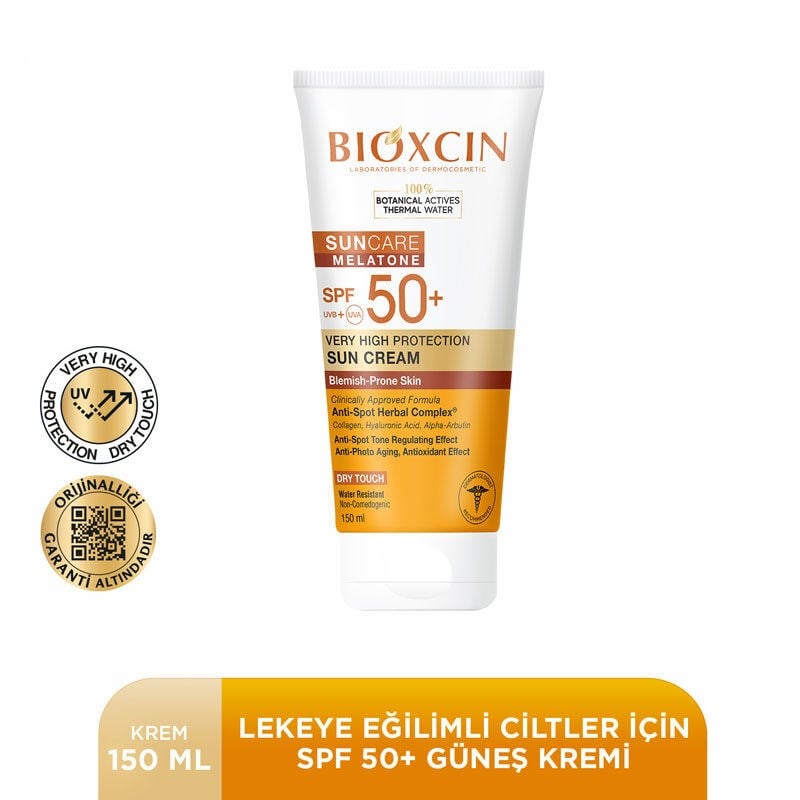 Bioxcin Sun Care Melatone Lekeye Eğilimli Ciltler İçin SPF50+ Güneş Kremi 150 ml
