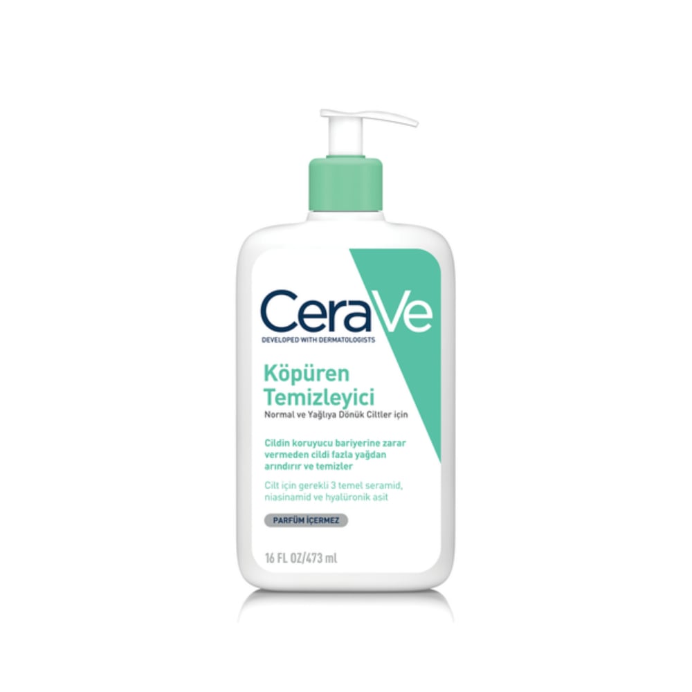 Cerave Foaming Cleanser Normal & Yağlıya Dönük Ciltler İçin Yüz Temizleme Jeli 473 ml