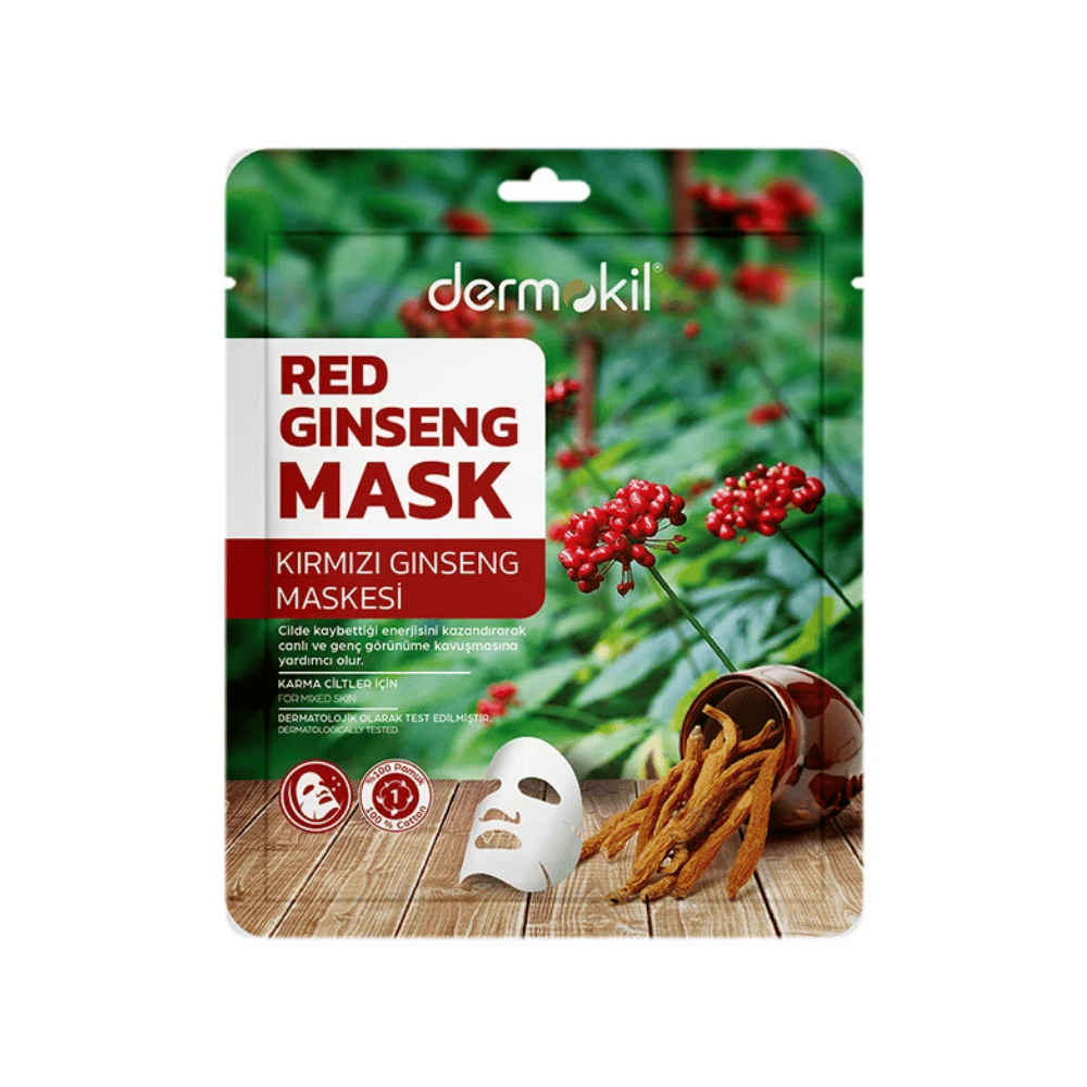 Dermokil Karma Ciltler İçin Kırmızı Ginseng Maskesi Kağıt 20 gr