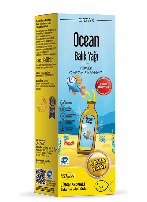 Orzax Ocean Omega3 Şurup 150 ml - Limon