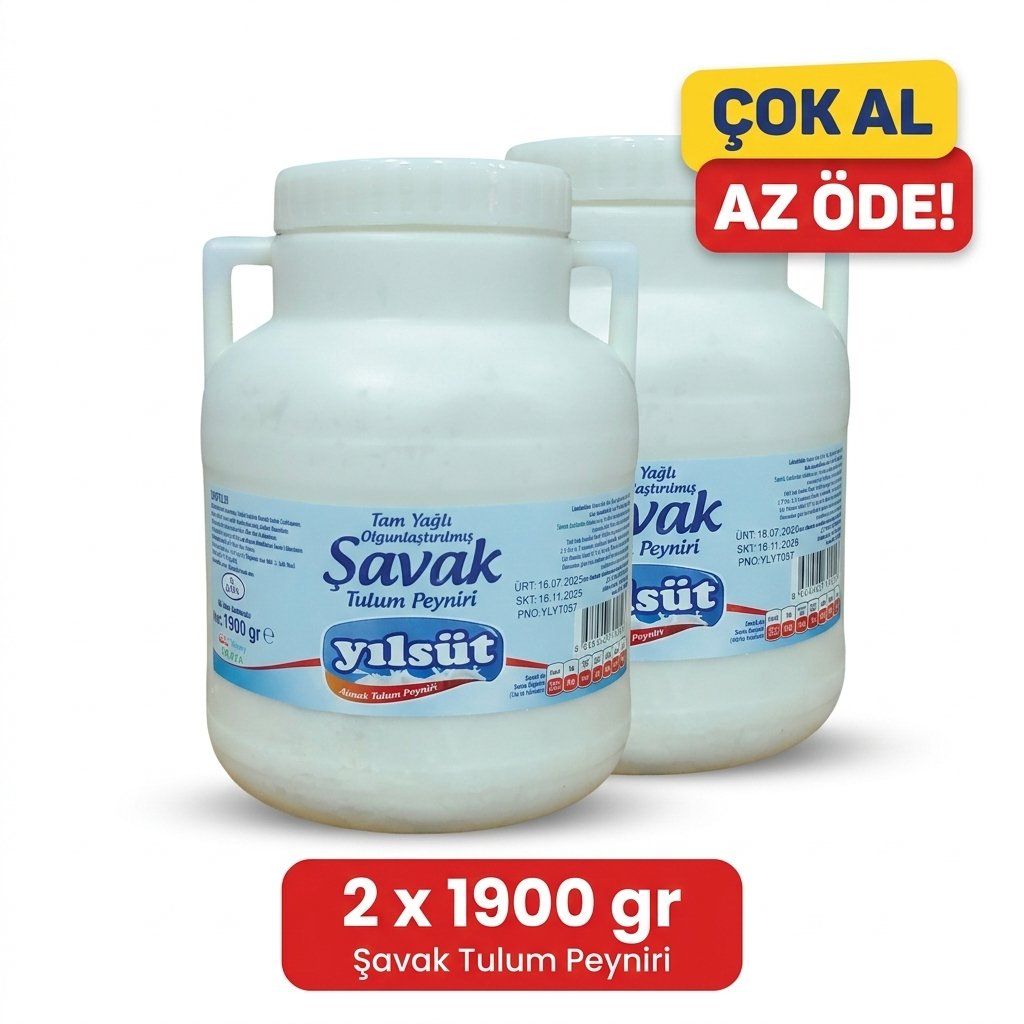 1900 gram YILSÜT Şavak Tulum Peyniri (2 adet)