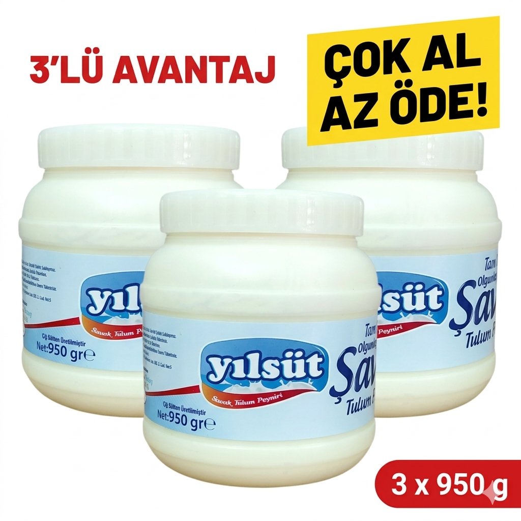 950 gram YILSÜT Şavak Tulum Peyniri (3 adet)