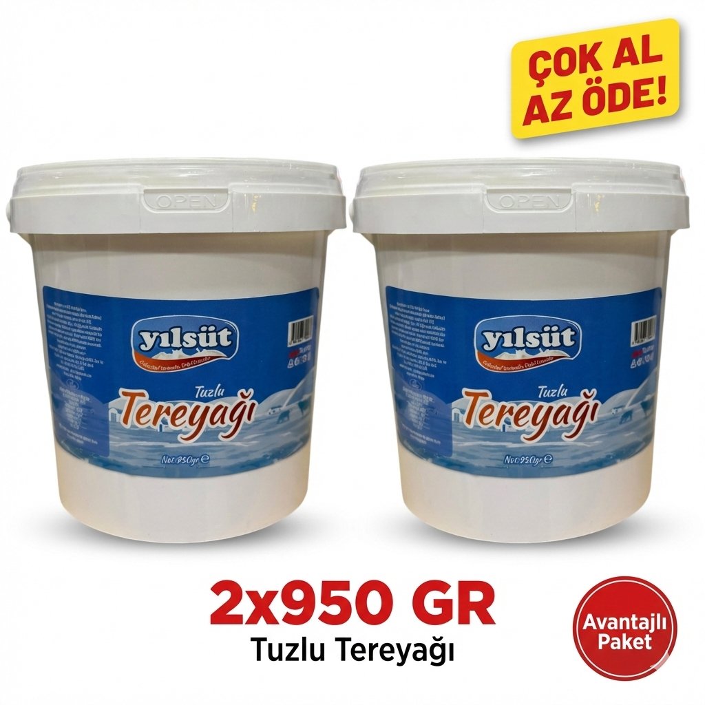 950 gram YILSÜT Tuzlu Tereyağı (2 adet)