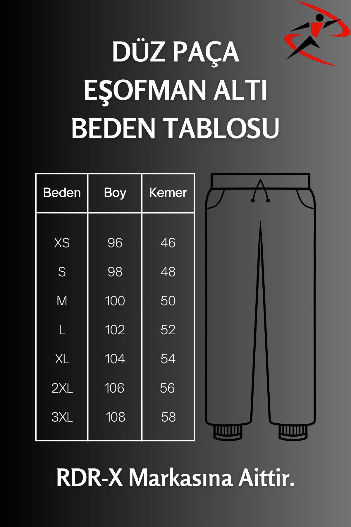 RDR-X DÜZ PAÇA, NAKIŞ DETAYLI PENYE KUMAŞ EŞOFMAN ALTI
