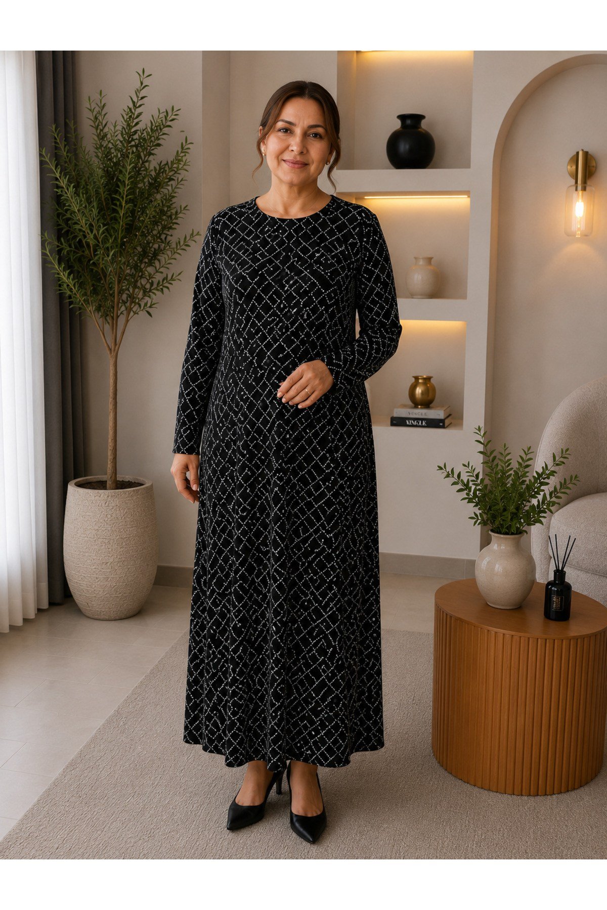 BÜYÜK BEDEN ELBİSE PAMUK ESNEK