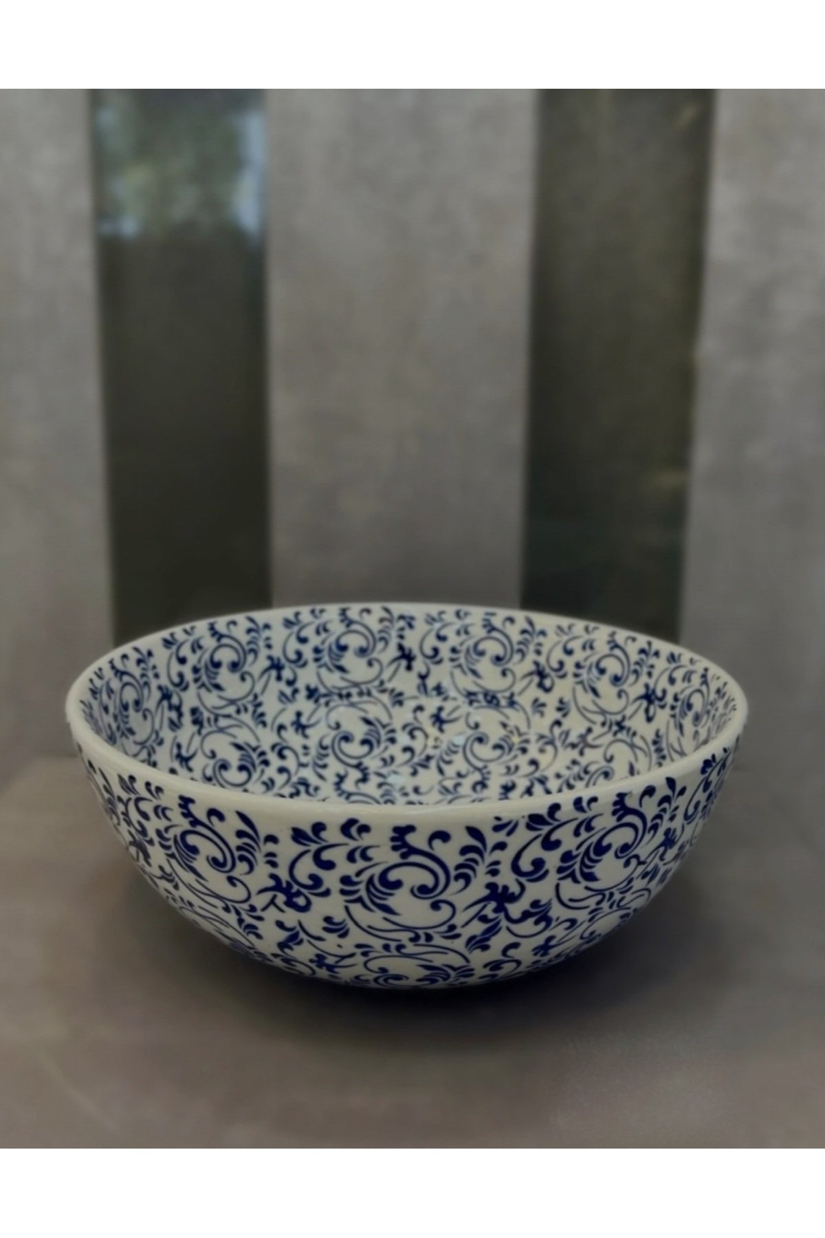 Blue Blanc Porselen Kase
