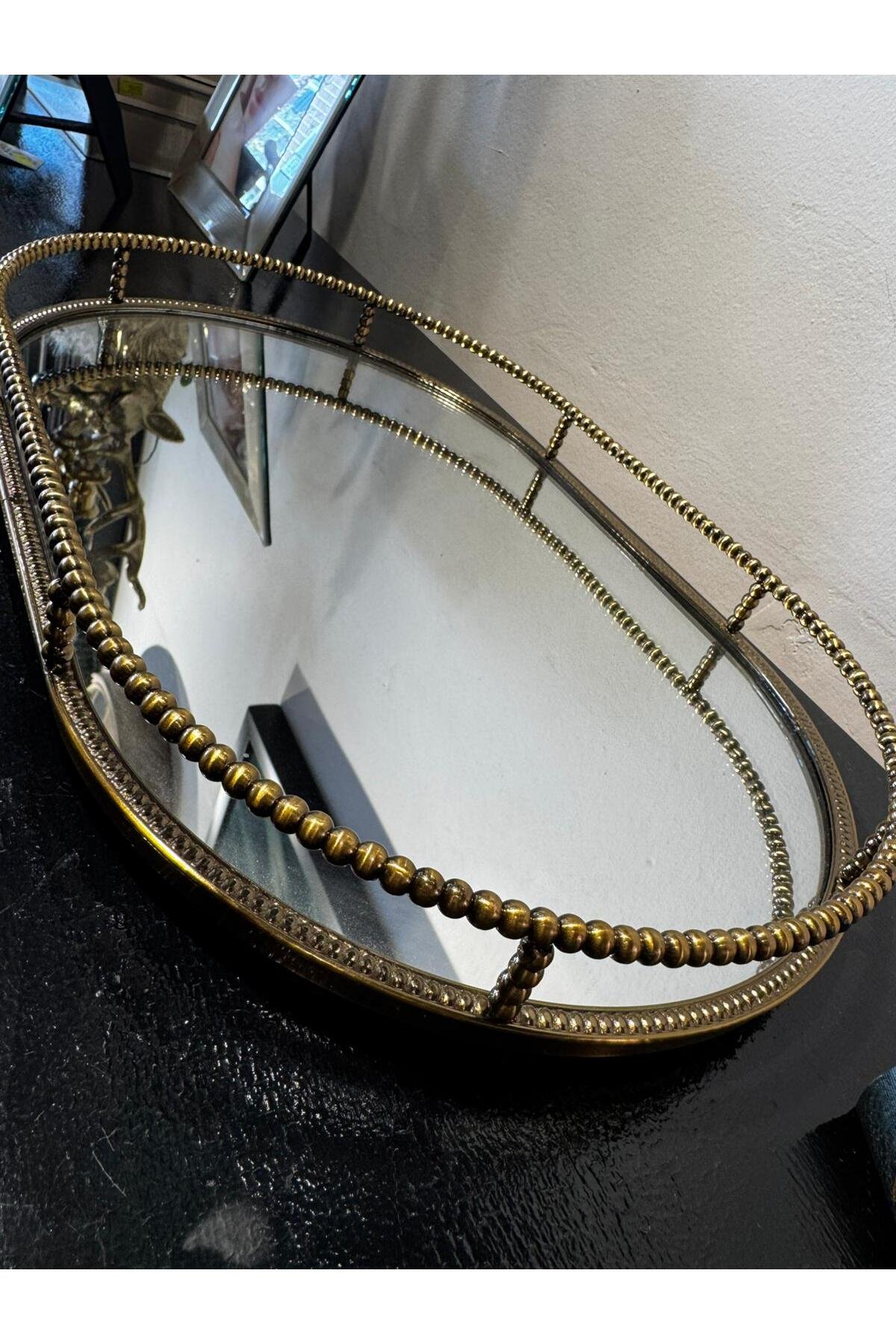 Eskitme Gold Tepsi