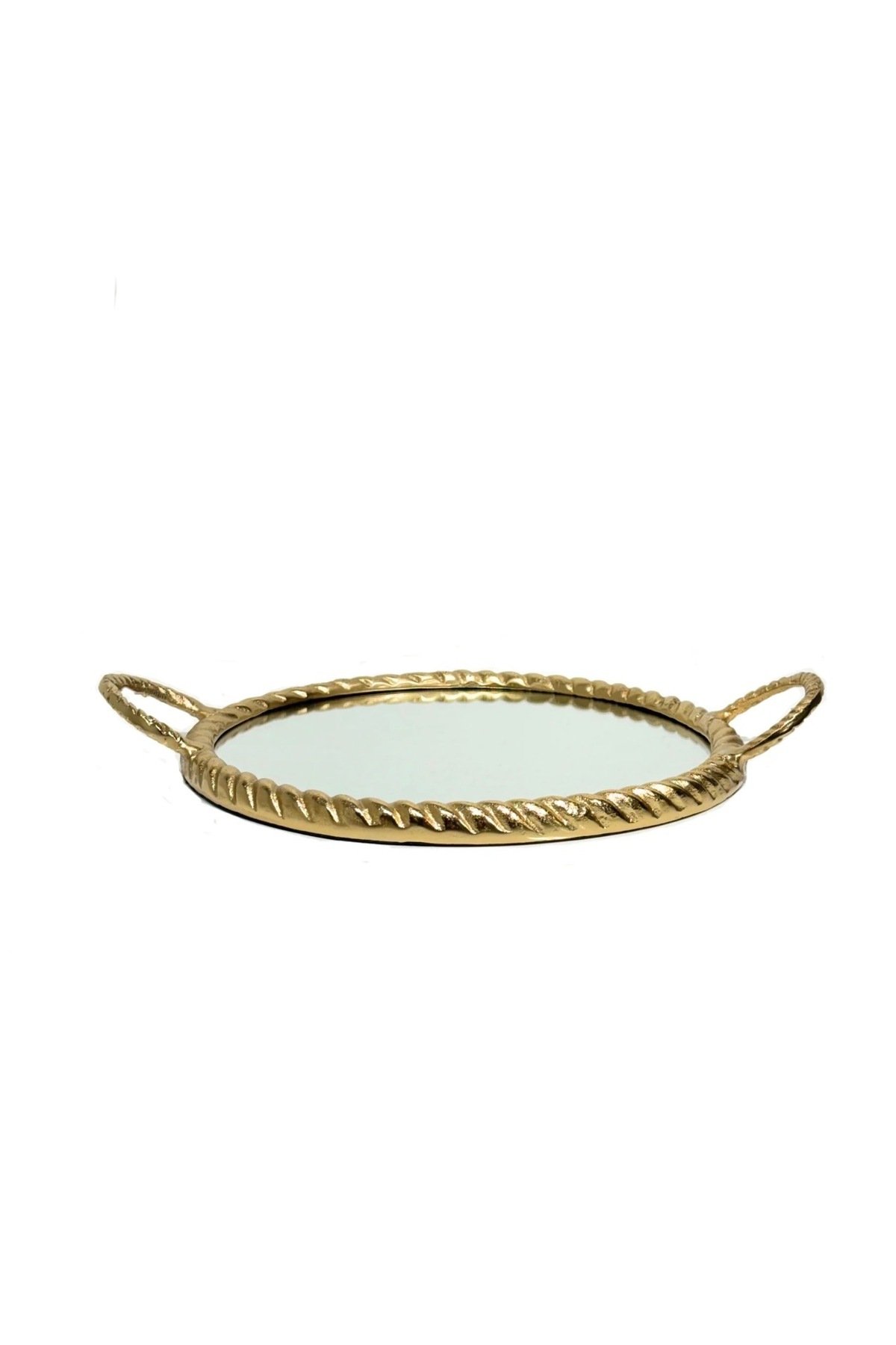 Yuvarlak Gold Tepsi