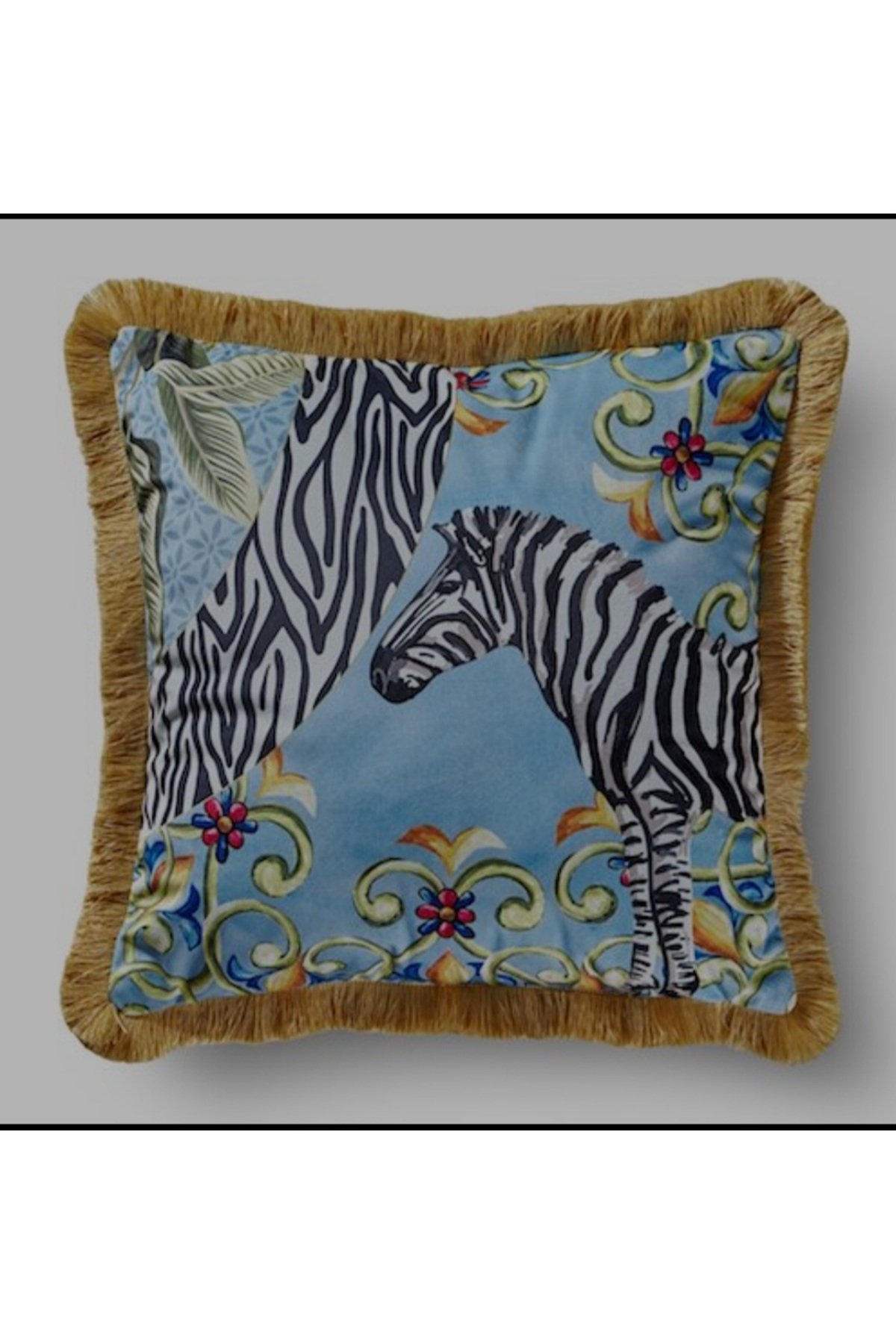Zebra Desenli Dekoratif Yastık