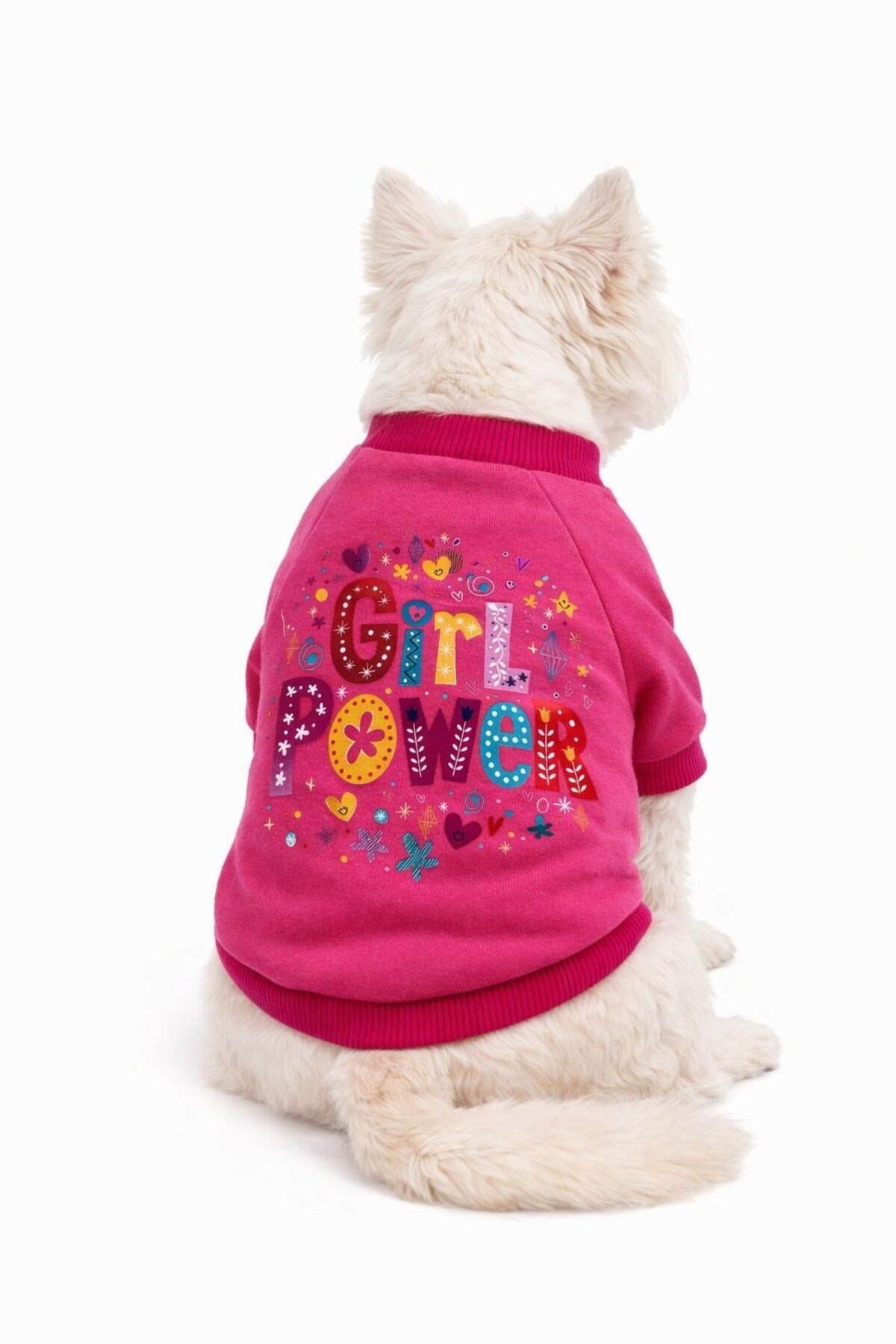 Küçük Irk GİRL POWER Köpek Sweati Köpek Kıyafeti Kedi Kıyafeti (1-10KG)