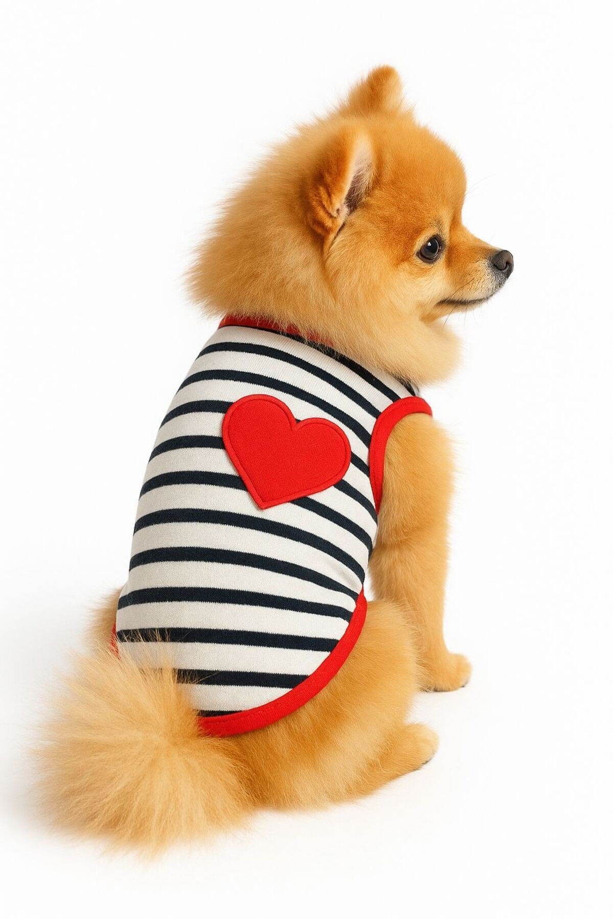 Küçük Irk Heart Kedi Atleti & Köpek Atleti Köpek Kıyafeti (1 Kg -10 Kg )