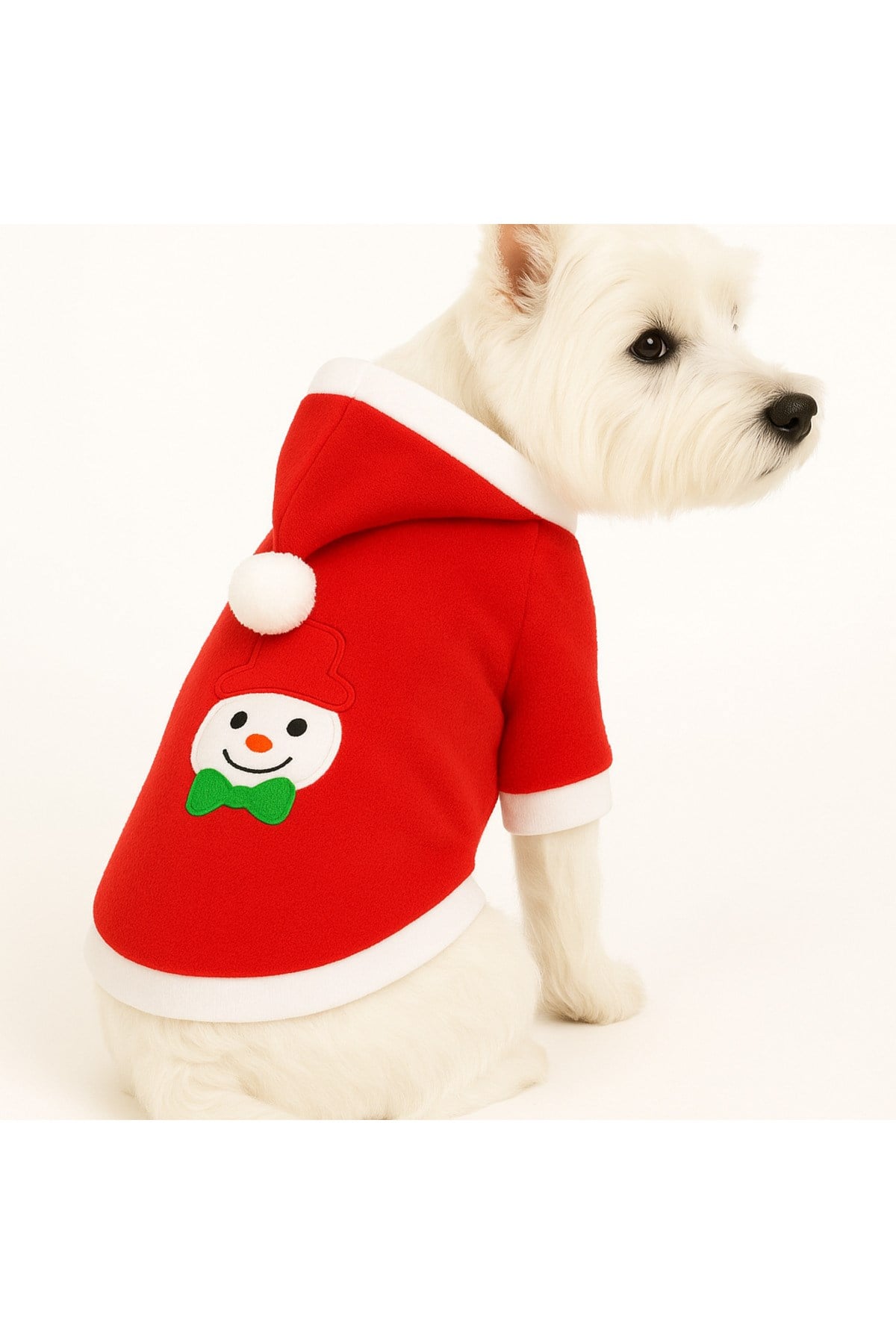 Küçük Irk Laughing Snowman Yılbaşı Kedi Köpek Kıyafeti Sweati (1-10 KG)