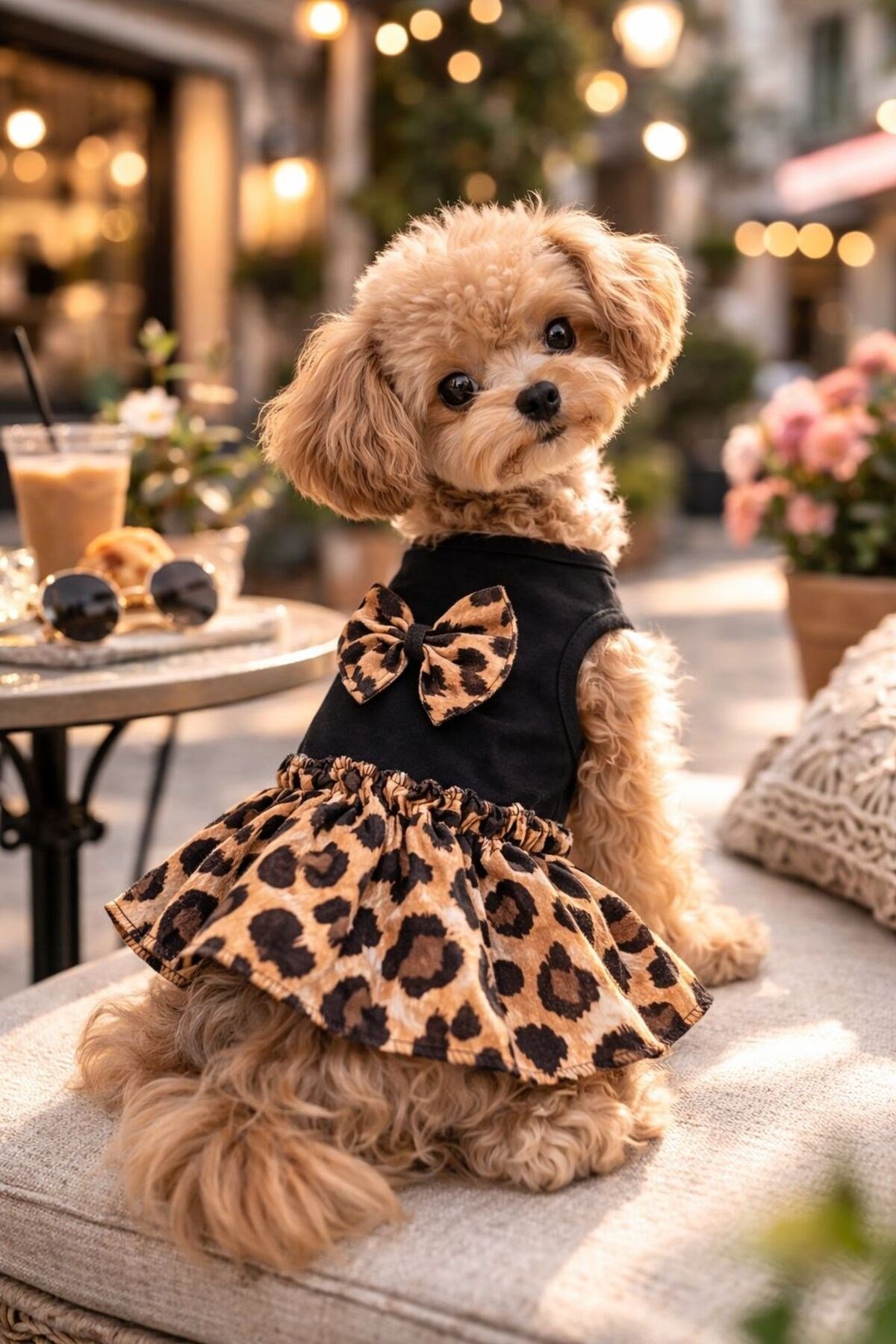 Küçük Irk Love Leopar Köpek Elbisesi Köpek Kıyafeti (1-10KG)