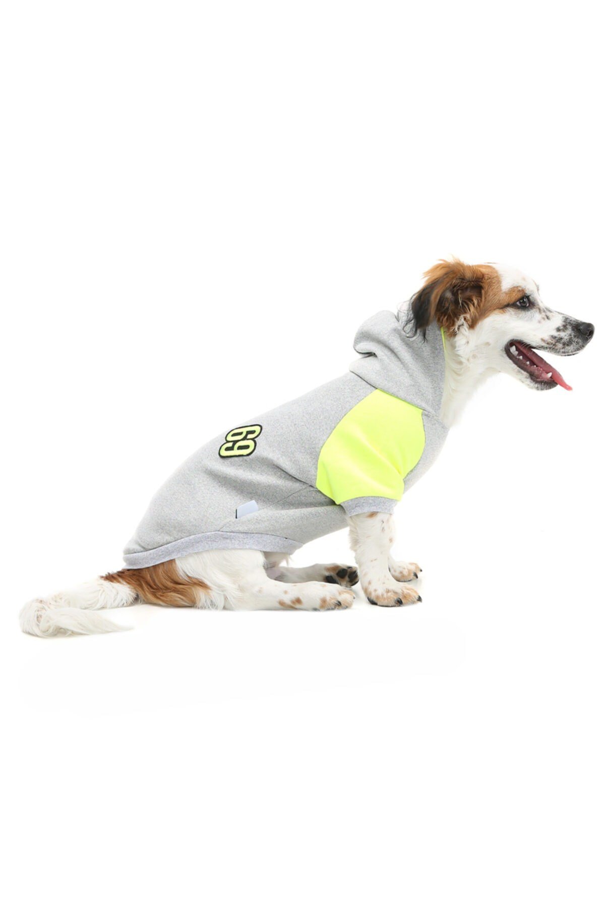 Küçük Irk Number Neon Sarı Kedi  Köpek Sweati  Kedi Köpek Kıyafeti