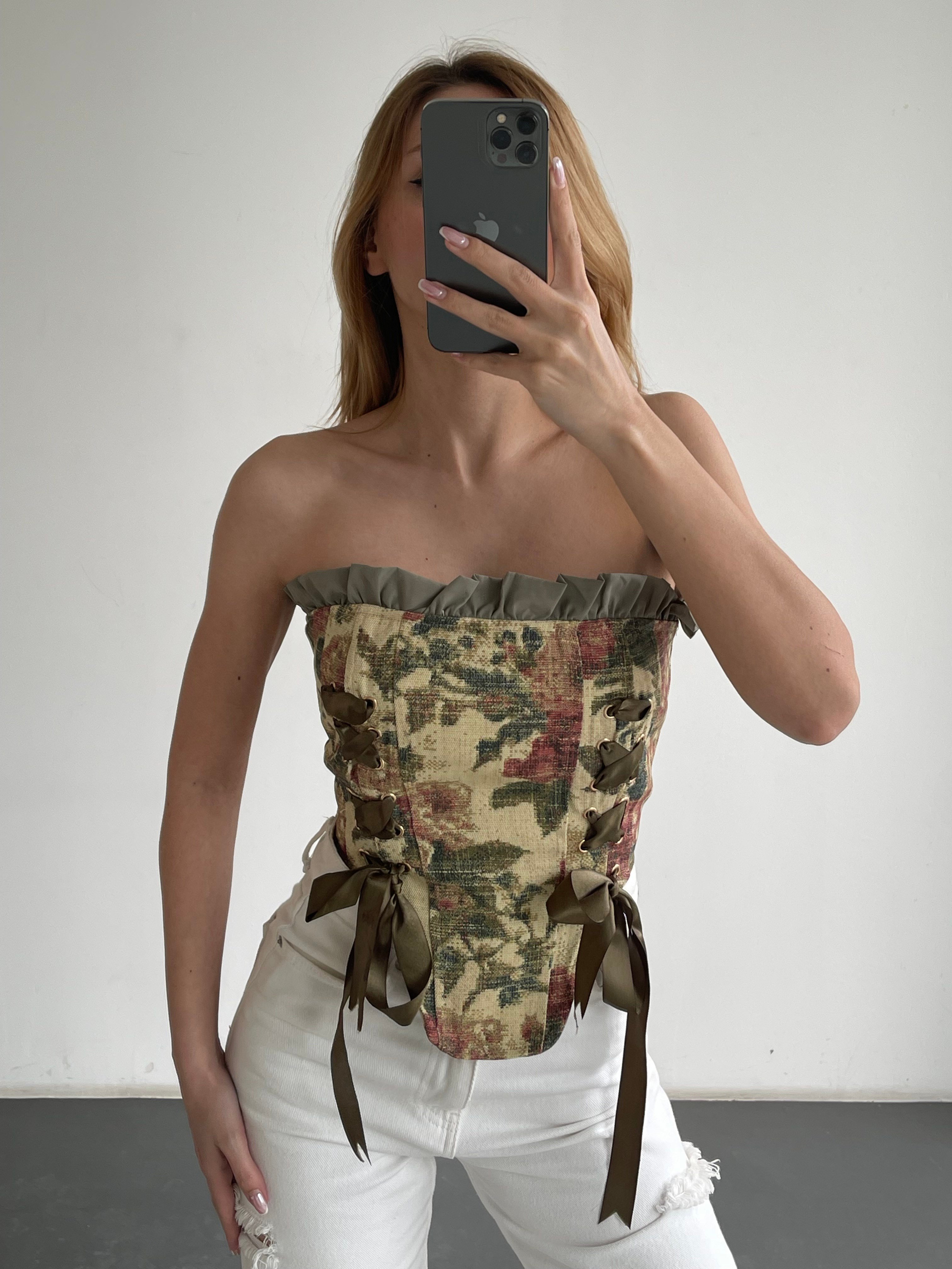 Vintage Goblen Korse Büstiyer