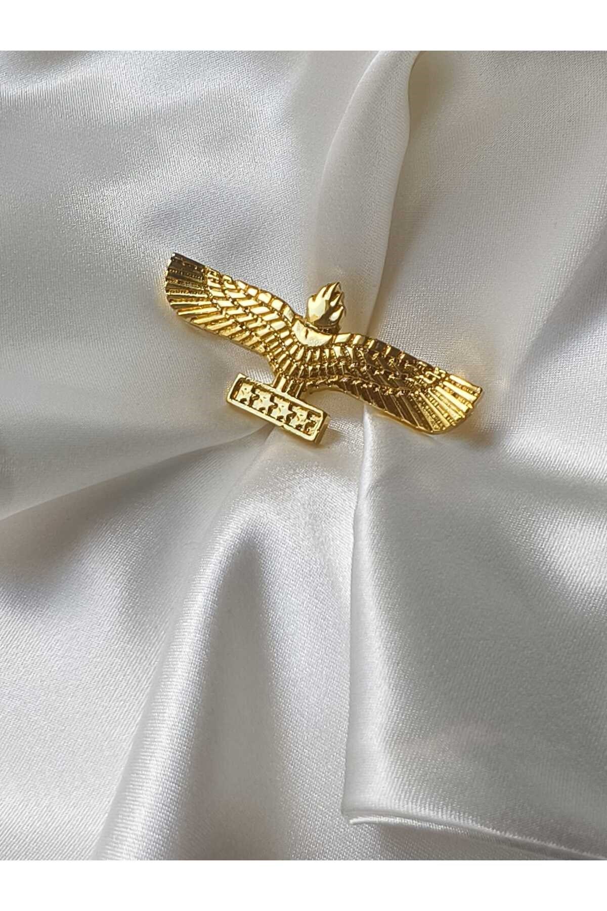 Özel Seri Gold Kartal Figürlü Broş – Sembol Tasarım