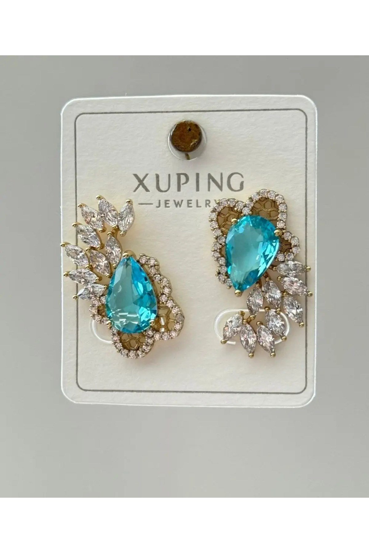 Xuping Damla Pembe Zıt Küpe