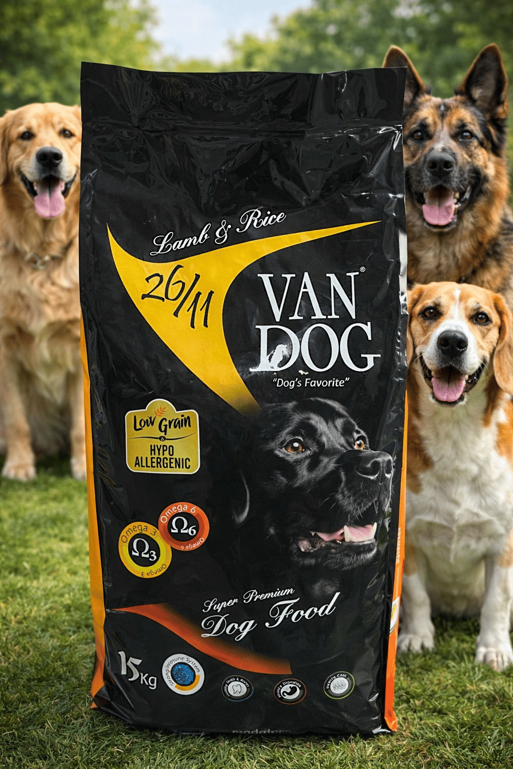 Vandog Kuzu Etli Pirinçli Premium Yetişkin Köpek Maması 15 Kg