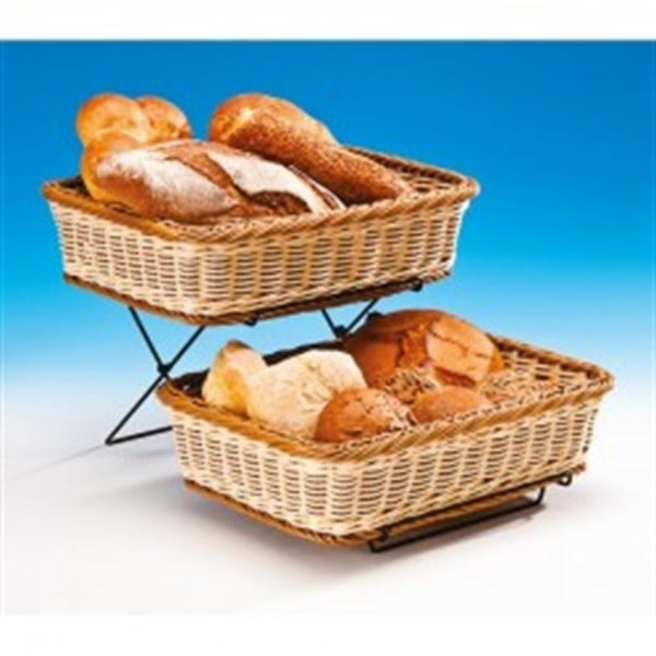 2 KATLI TELLİ STANDLI HASIR SEPET
