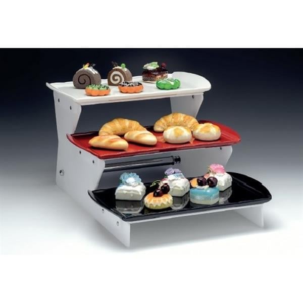 3 KATLI MERDİVEN MODEL TEŞHİR STANDI-MELAMİN TEPSİLİ