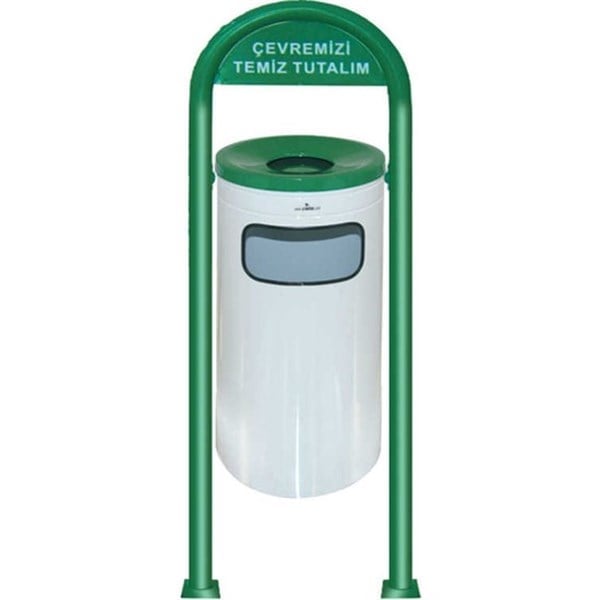 ÇİFT AYAKLI BAHÇE TİPİ ÇÖP KOVASI BOYALI PLX-3560-8