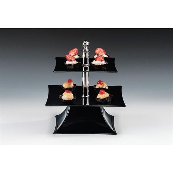 POLYCARBONAT TEPSİLİ 2 KATLI TEŞHİR STANDI(20-25 CM )