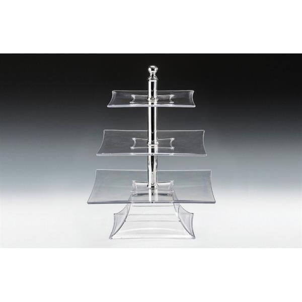 POLYCARBONAT TEPSİLİ 3  KATLI TEŞHİR STANDI(20-25-30 CM )
