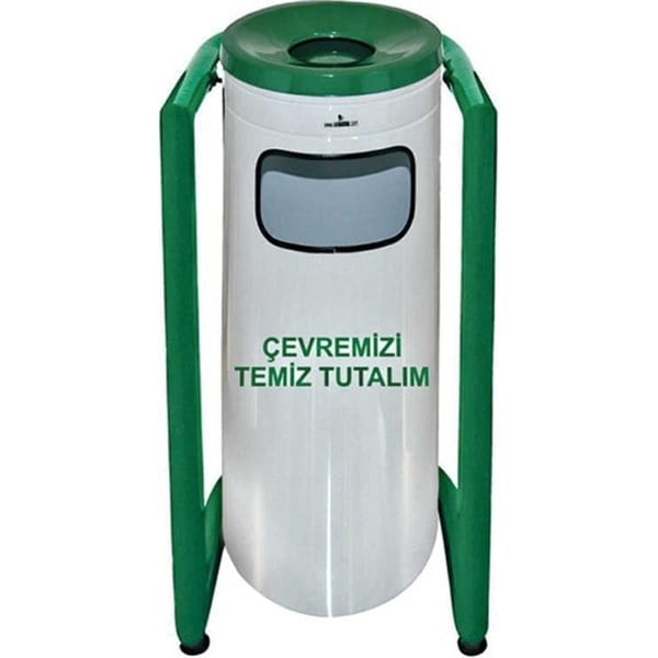 U BAHÇE TİPİ ÇÖP KOVASI BOYALI PLX-3560-4