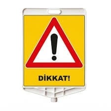 DİKKAT / DİKDÖRTGEN LEVHA 340x400mm