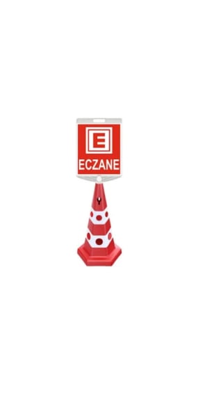 Eczane Park Dubası (Kedi Gözlü Koni + Baskılı Dikdörtgen Tabela)