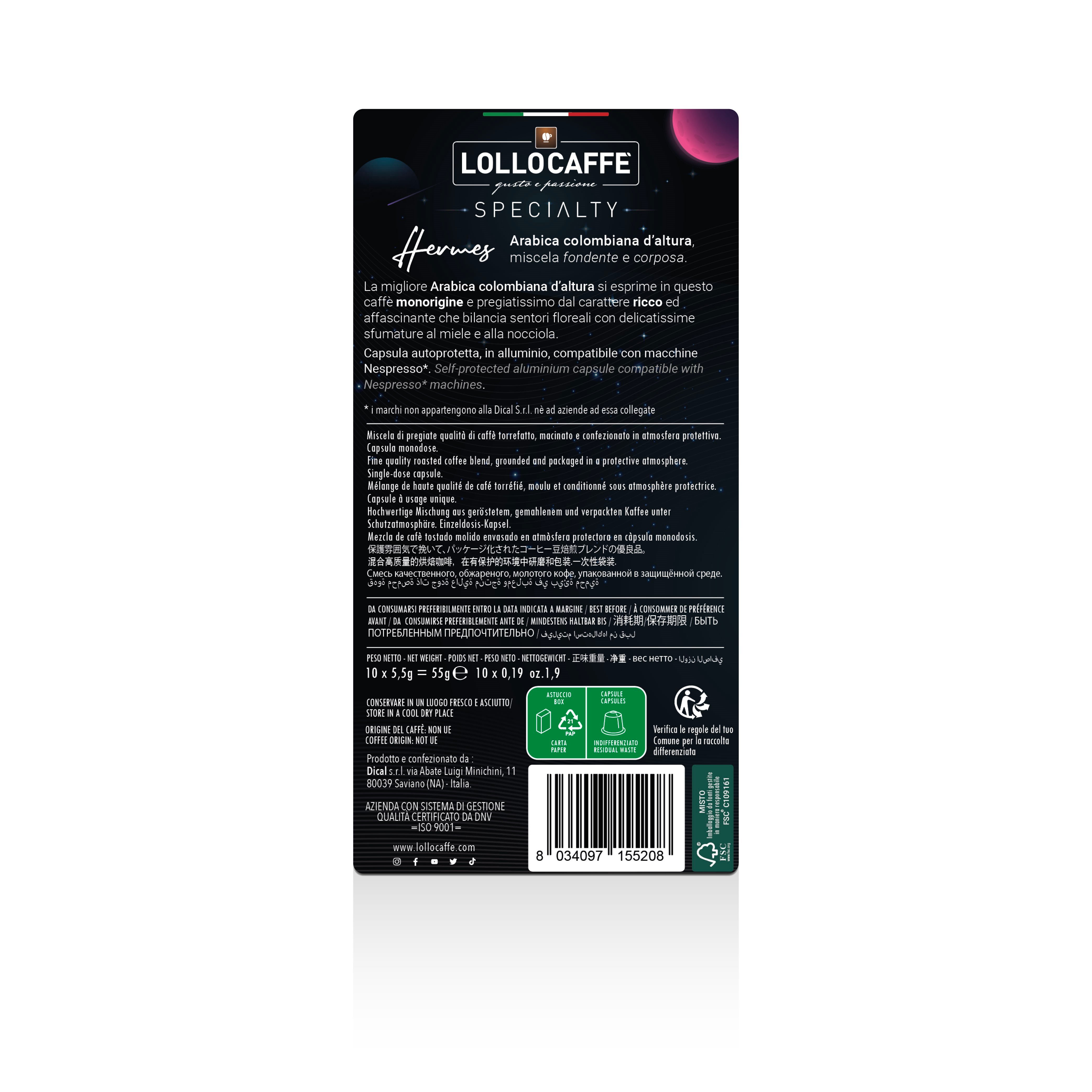 LOLLO SPECIALITY HERMES -  Nespresso Uyumlu Kapsül