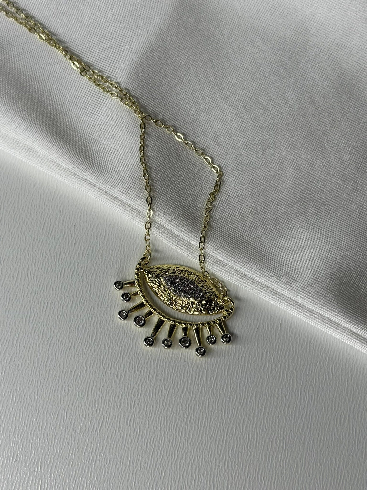 Divine Gaze Taşlı Gold Kolye