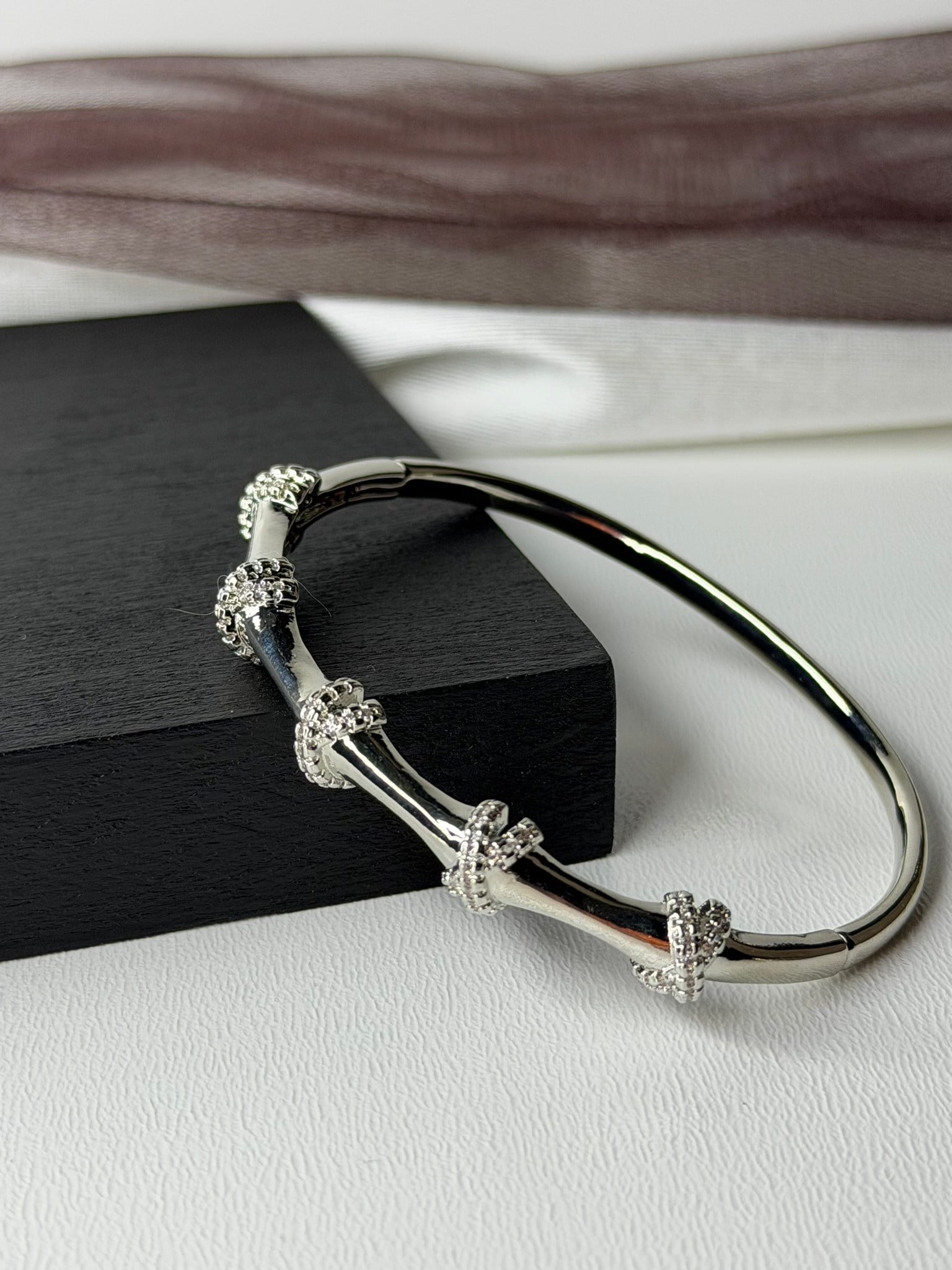 Düğüm Model Silver Kelepçe Bileklik