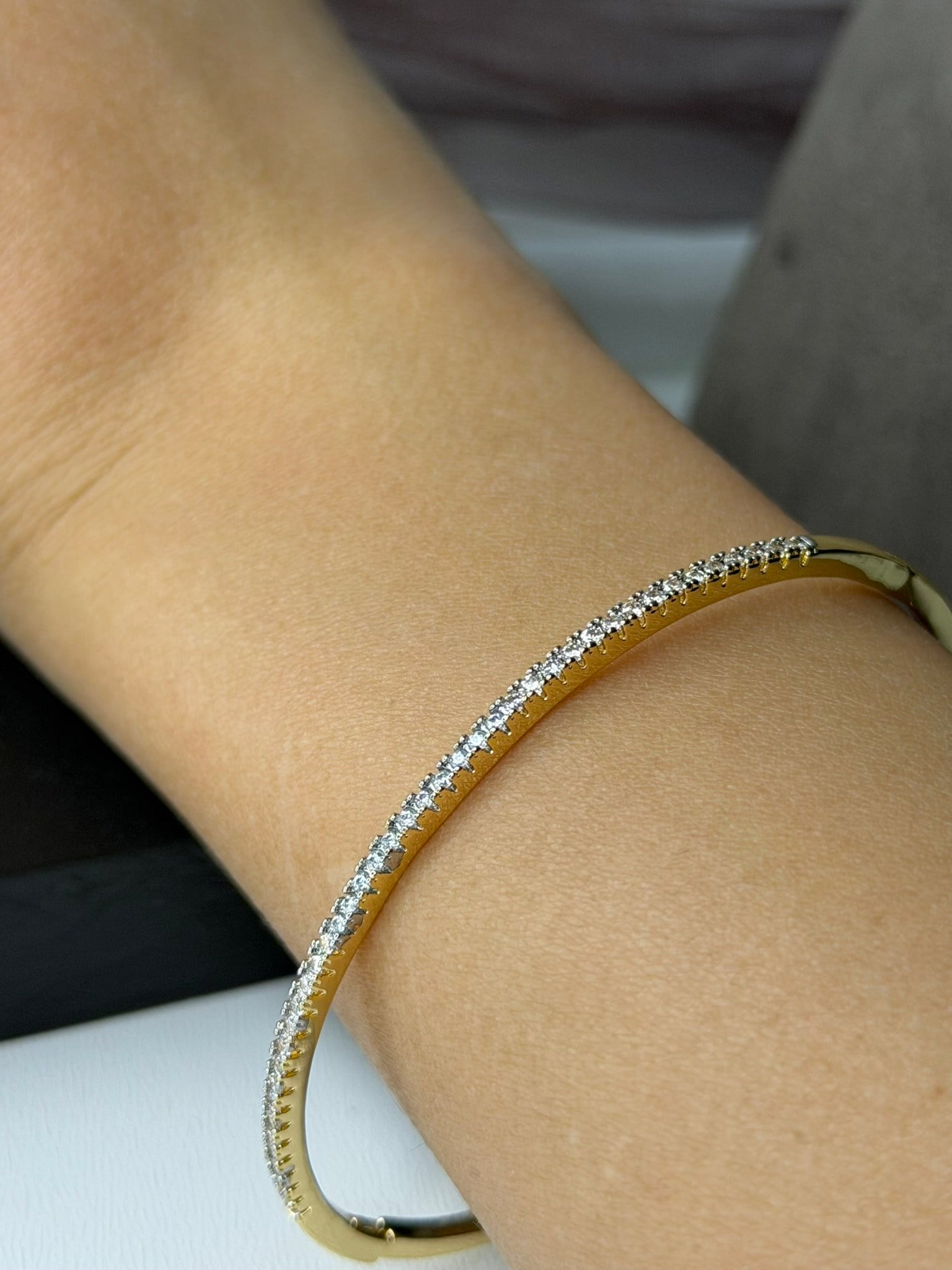 İnce Gold  Suyolu Kelepçe Bileklik 