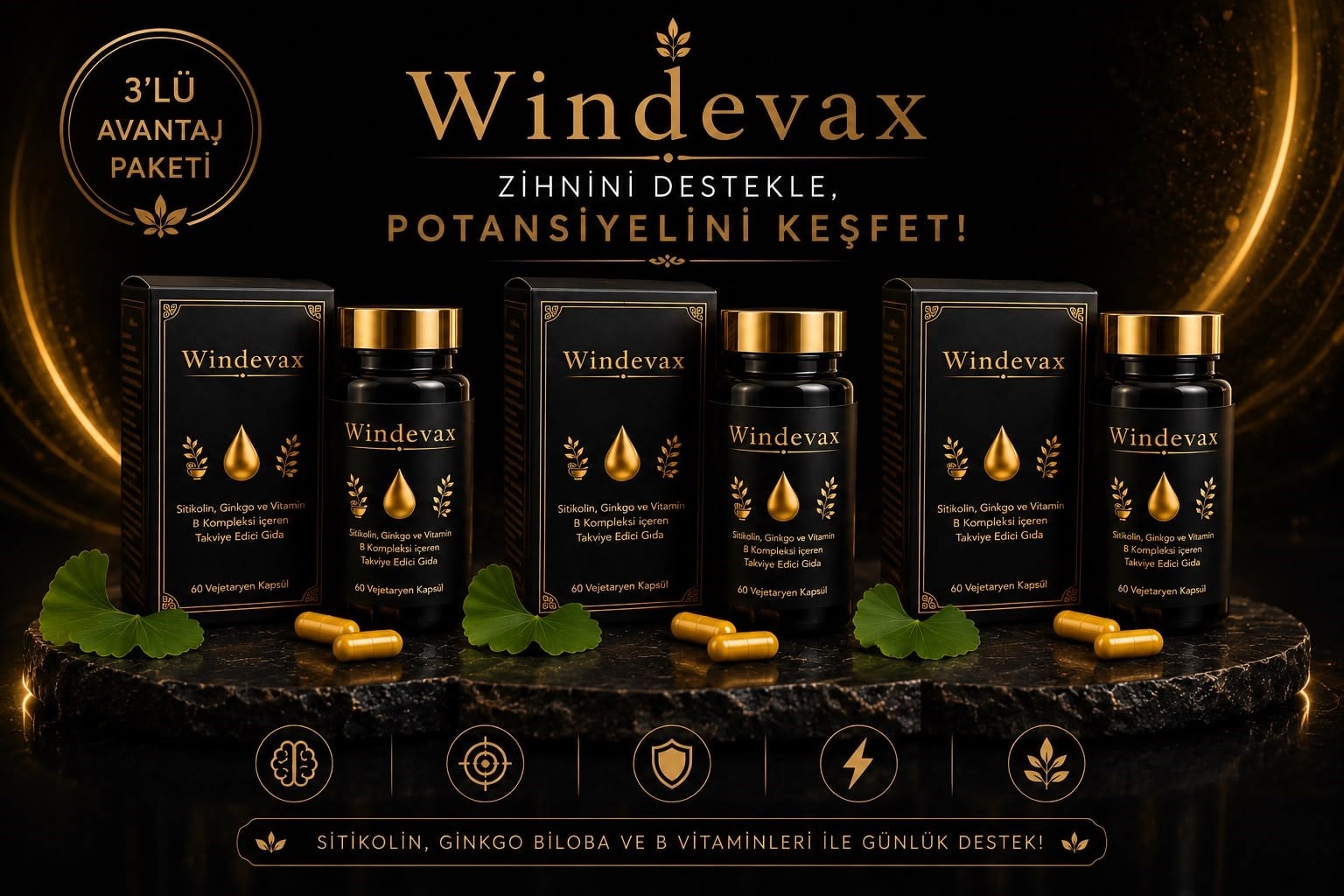 3'lü Avantaj Paket 60 Kapsül Windevax