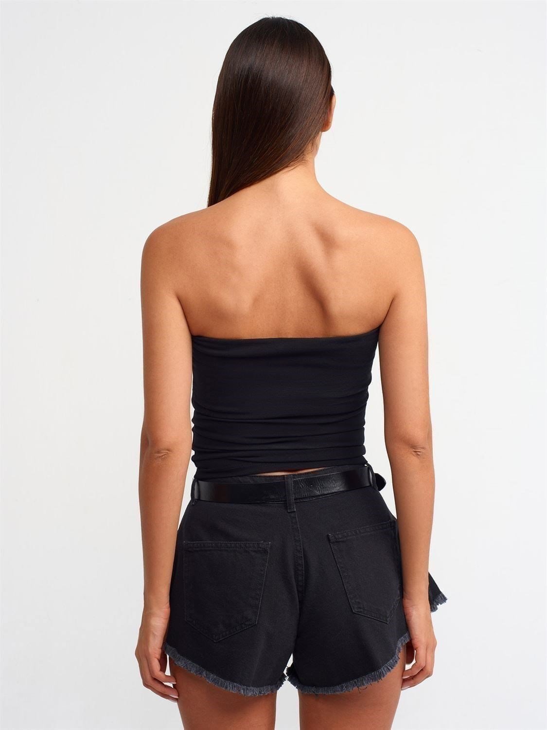 Bandeau Top-Siyah