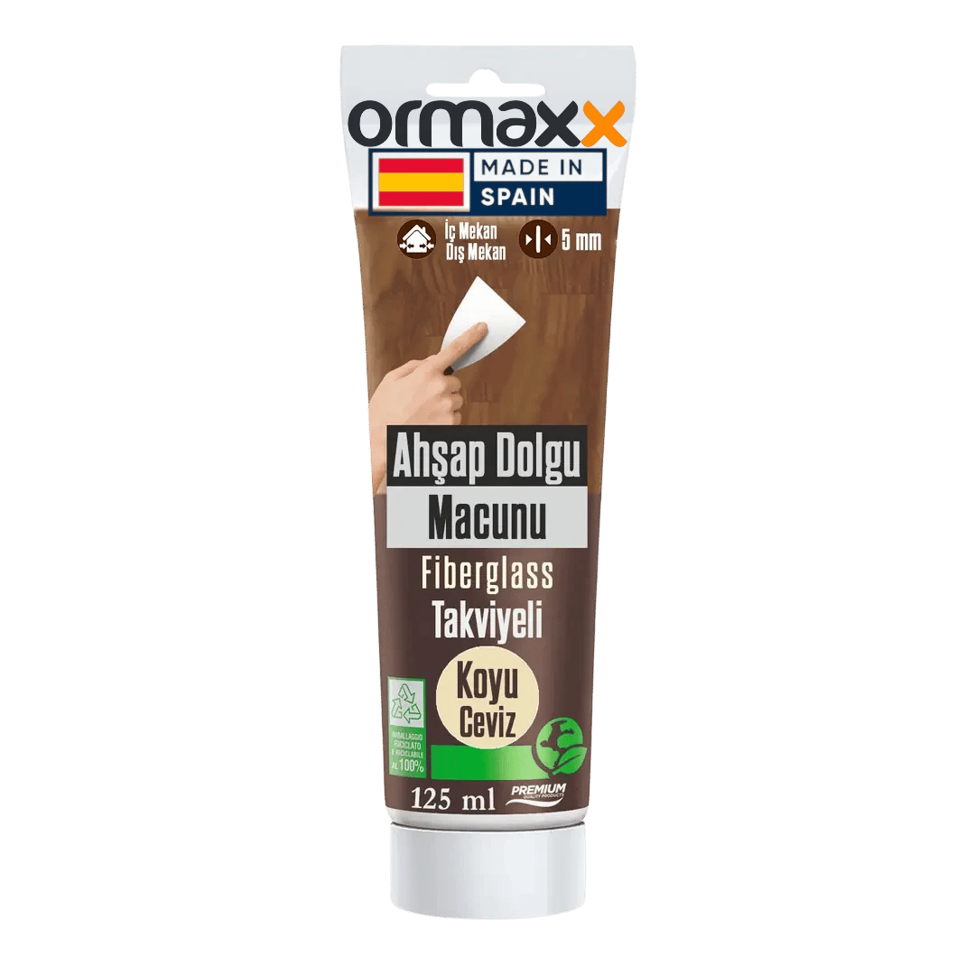 Aguaplast - Koyu Ceviz Fiberglass Katkılı Ahşap Dolgu Tamir Macunu 125 ml