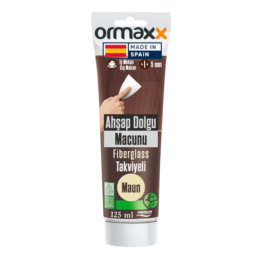 Aguaplast - Maun Fiberglass Katkılı Ahşap Dolgu Tamir Macunu 125 ml