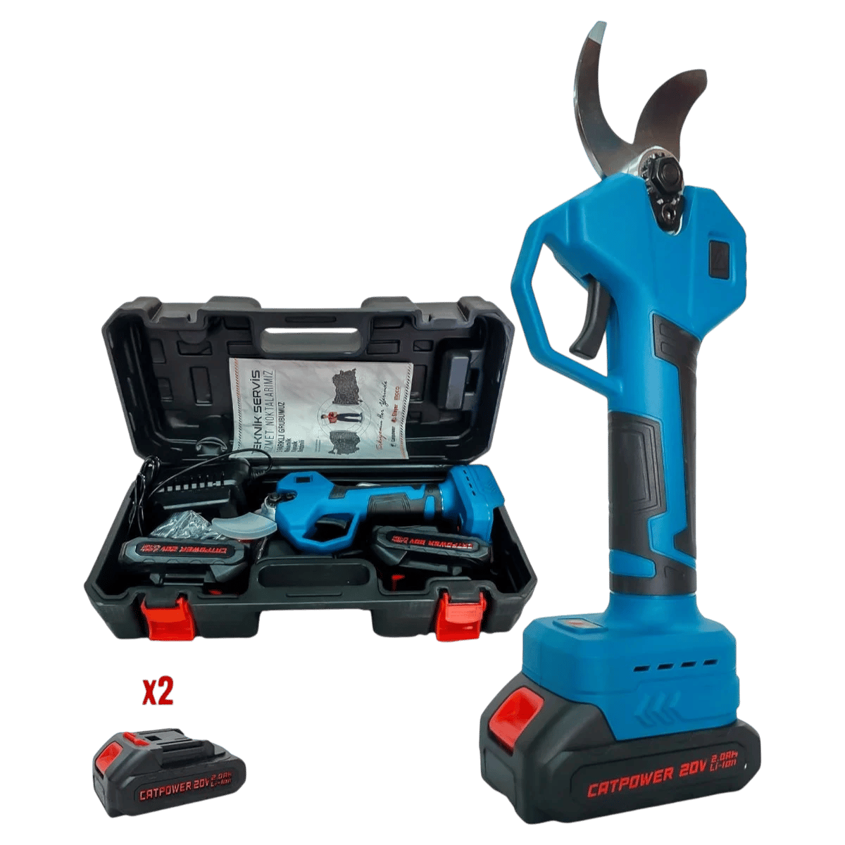 Catpower CAT1340 Akülü Dal Budama Makası 20V 2.0 Ah