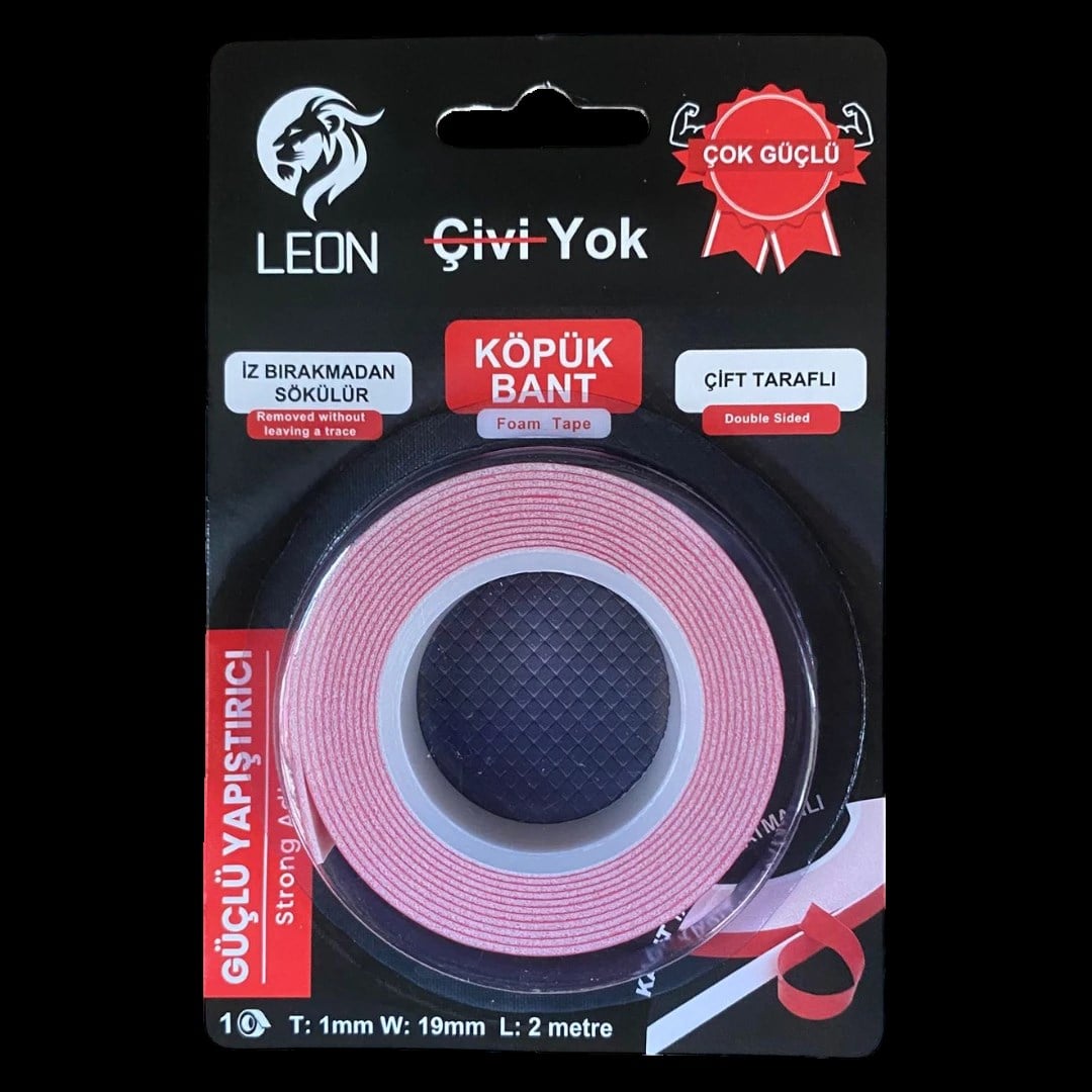 Leon Çift Taraflı Köpük Bant 19 mm 2 mt